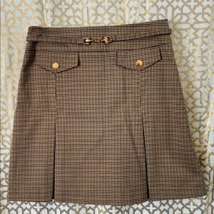 Topshop Houndstooth A-Line Mini Skirt